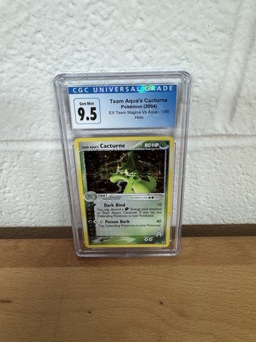 Team Aqua's Cacturne graded CGC 10 for sale on eBay