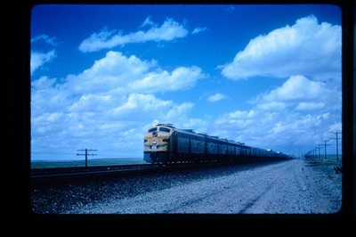 Railroad Slide - Union Pacific #942 E8 Locomotive Wyoming WY 1963 Train