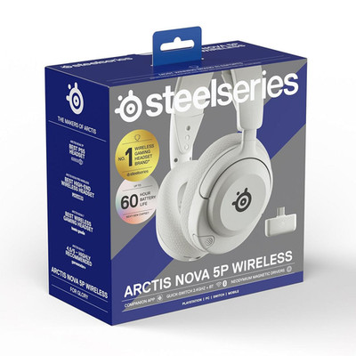 SteelSeries Arctis Nova 5P Wireless Gaming Headset - White PS5 - 61674 OPEN BOX