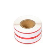 260/Roll 9/16" x 3-7/16" Red Stripe 2-Up File Labels for Dymo Labelwriter 30276