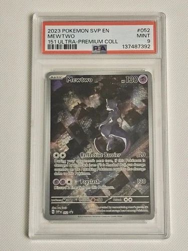 2023 POKEMON SVP EN-SV PROMO 151 ULTRA-PREMIUM COLLECTION #052 MEWTWO PSA 9