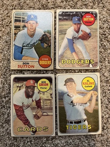 (20)Vintage Baseball Card Lot - Nolan Ryan Kaline Gibson Brock Smoltz RC