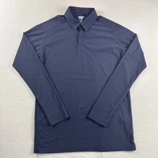 Under 510 Polo Mens XS Blue Long Sleeve Golf Shirt Performance Stretch Preppy