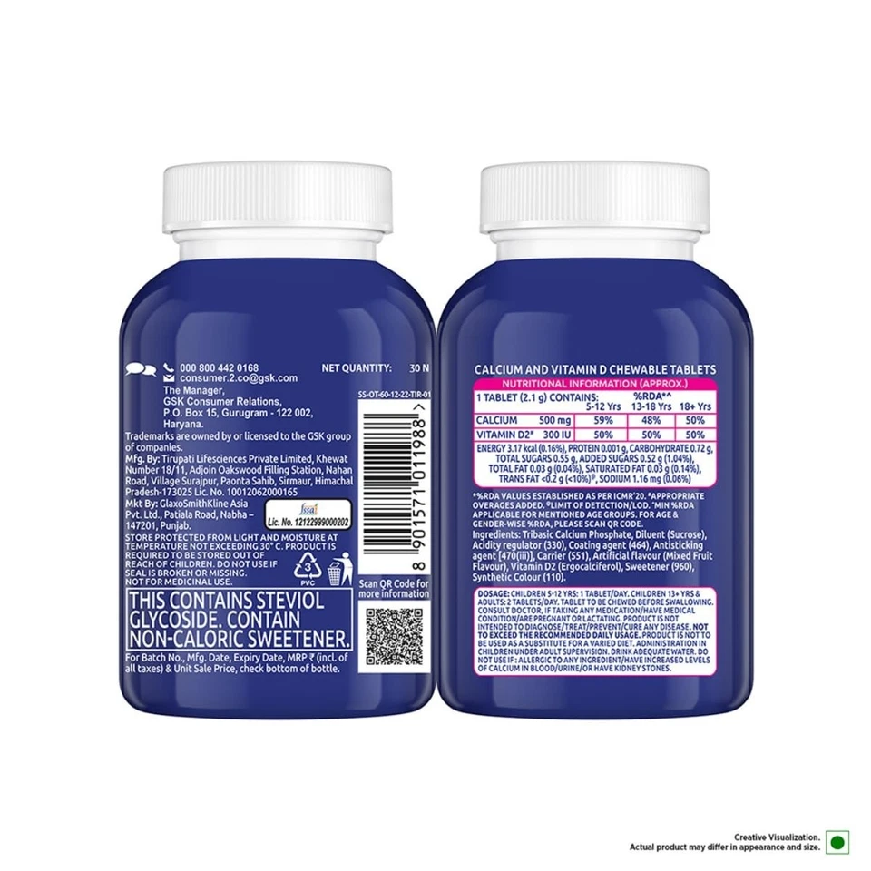 Centrum Ostocalcium Total Comprimidos Masticables Vitamina D y Calcio 30 Tabletas Foto 3 de 4