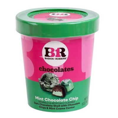 BestBy 9/25 Baskin Robbins Mint Chocolate Chip Chocolates 6-Piece Case