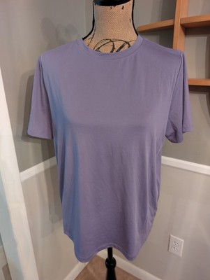 Fabletics Blake Short Sleeve T Shirt Womens Size L Stretch Violetta NWT