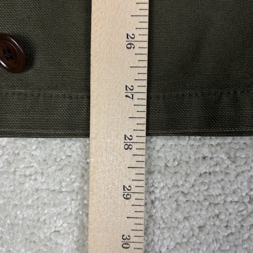 Barbour Shirt Mens Large Olive Green Duncansea Overshirt Chore Utility Shacket - Picture 13 of 14