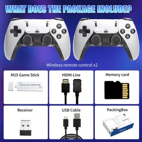 Retro Game Console 41000+ Games 4K HDMI Output w/ 2 Wireless Controllers &128GB~