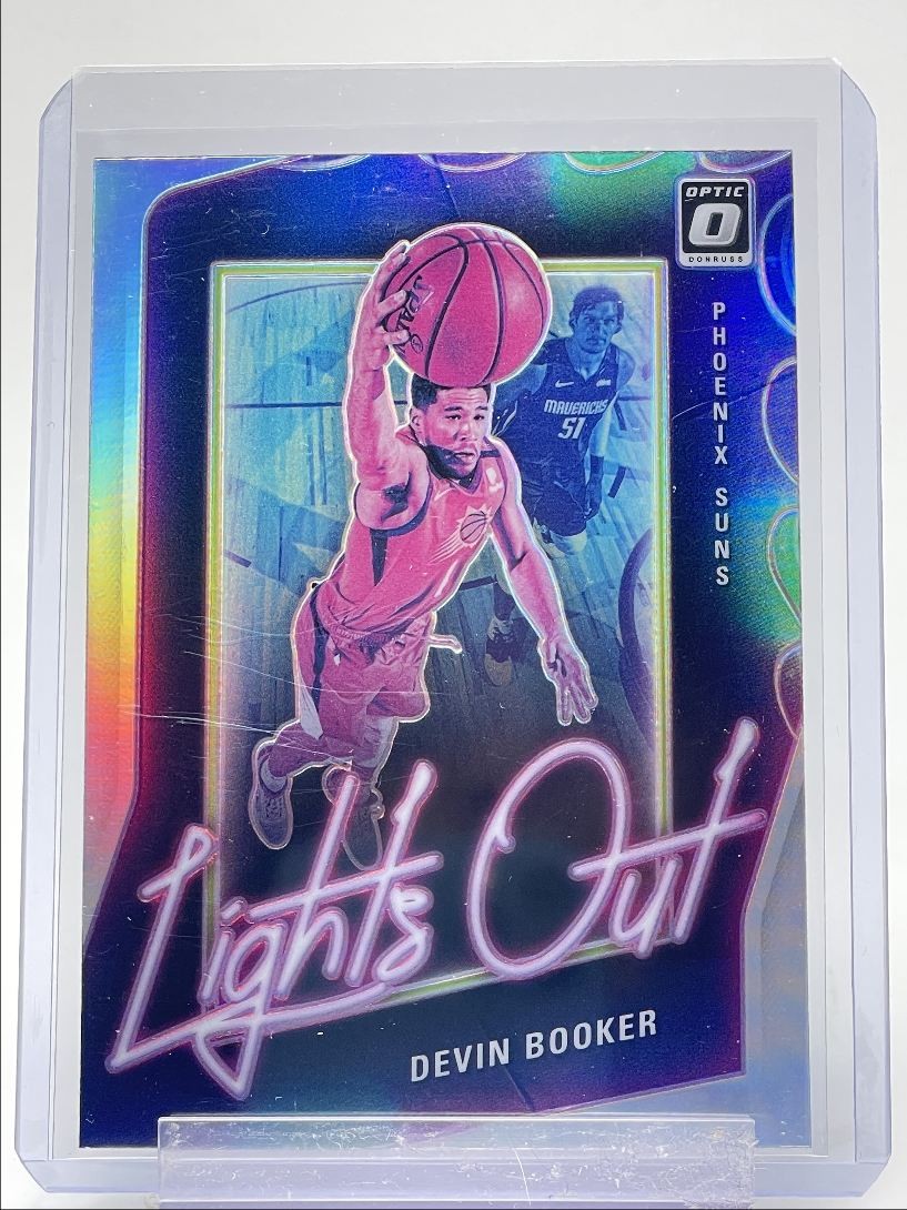 DEVIN BOOKER 2020-21 DONRUSS OPTIC LIGHTS OUT HOLO PRIZM SUNS #5 Q5084