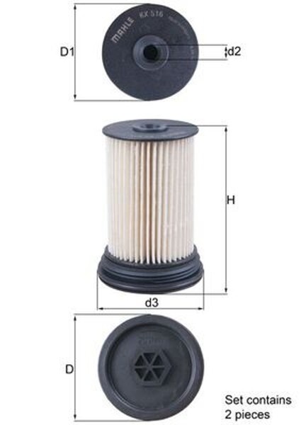 Kraftstofffilter Knecht KX 516/S Filtereinsatz FüR Antara L07 C100 Opel Captiva-image