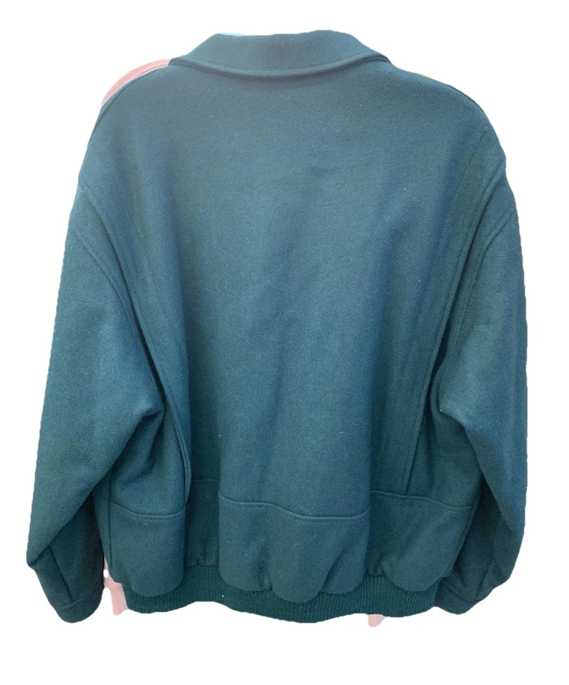 Chaqueta Bomber Pendleton Vintage 100% Lana con Cremallera Hecha en EE. UU. Talla L Foto 3 de 4