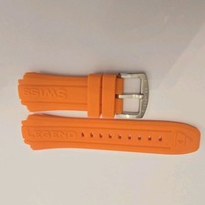Swiss Legend Neptune Watch Strap Band Silicone Orange for 53mm model ONLY