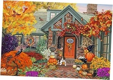  Cozy Autumn Jigsaw Puzzle 100 Piece, Large Pieces Perfect for Kids and Seniors 