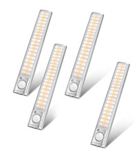 4 Pack 20 inch Under Cabinet Lighting, Rechargeable Motion Sensor Light Indoor
