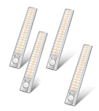4 Pack 16 inch Under Cabinet Lighting, Rechargeable Motion Sensor Light Indoor
