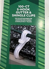 Holiday Living 100 Ct Gutter/Shingle Hooks for Outdoor Lights   Open Box