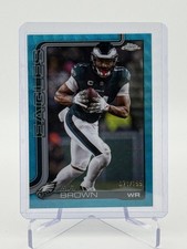 2025 Topps Chrome AJ Brown Teal Refractor/299 Eagles #243