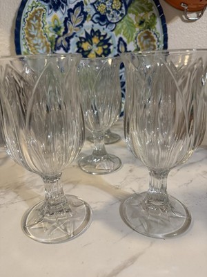 Cristal d Arques Luminarc Pompano Tulip Water Goblets Set of 8 7 5/8  Clear 