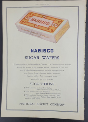 Nabisco Sugar Wafers  National Biscuit Co.  vintage magazine Advertising  1904