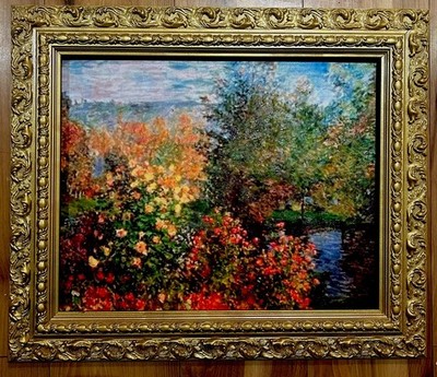 Claude Monet   Corner Of The Garden At Montgeron Canvas Wall Art Framed 22 x26 