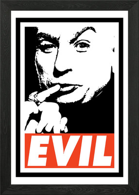Dr Evil Framed Wall Art Poster Canvas Print Picture
