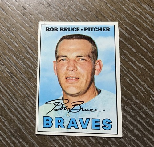 Bob Bruce 1967 Topps Baseball #417 No Creases Braves