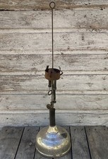 Antigua linterna de gas de mesa Coleman Quick-Lite lámpara grande tanque de combustible