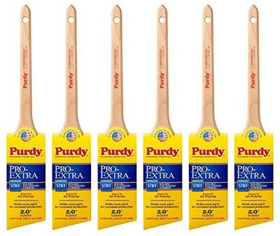 Genuine Purdy 6 Pack Pro-Extra Dale Angular 2'' Paint Brushes 144080720-6PK