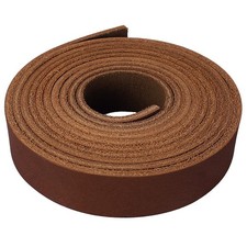 LolliBeads (TM) Genuine Leather Strap Strip 3/4inches_2yards, Brown