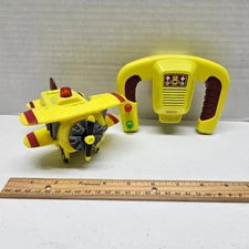 Geotrax GEOAIR Yellow Biplane Airplane Set w/ REMOTE CONTROL - WORKS Loopy Loco