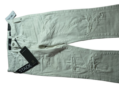 NWT Jordan Craig Martin Stacked White Distressed Skinny Jeans JNM 24/06/26/A