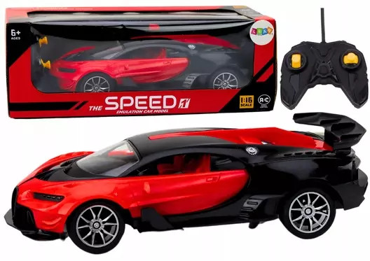 5905991017684 Zdalnie Sterowane Sportowe Auto Czerwone 1:16 Rc SamochóD Leantoys-image
