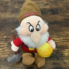 The Disney Store Snow White Grumpy Bean Bag Plush with Gem and Axe Plush