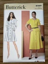 BUTTERICK PATTERN 7005 DRESSES MISSES/PETITE SIZES 4-12 UNCUT 
