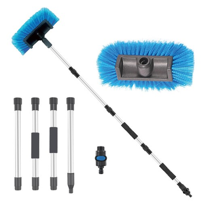 #ad 72quot; Long Handle Car Wash Brush with Hose Attachment Flow Through Soft Bristl... $36.43