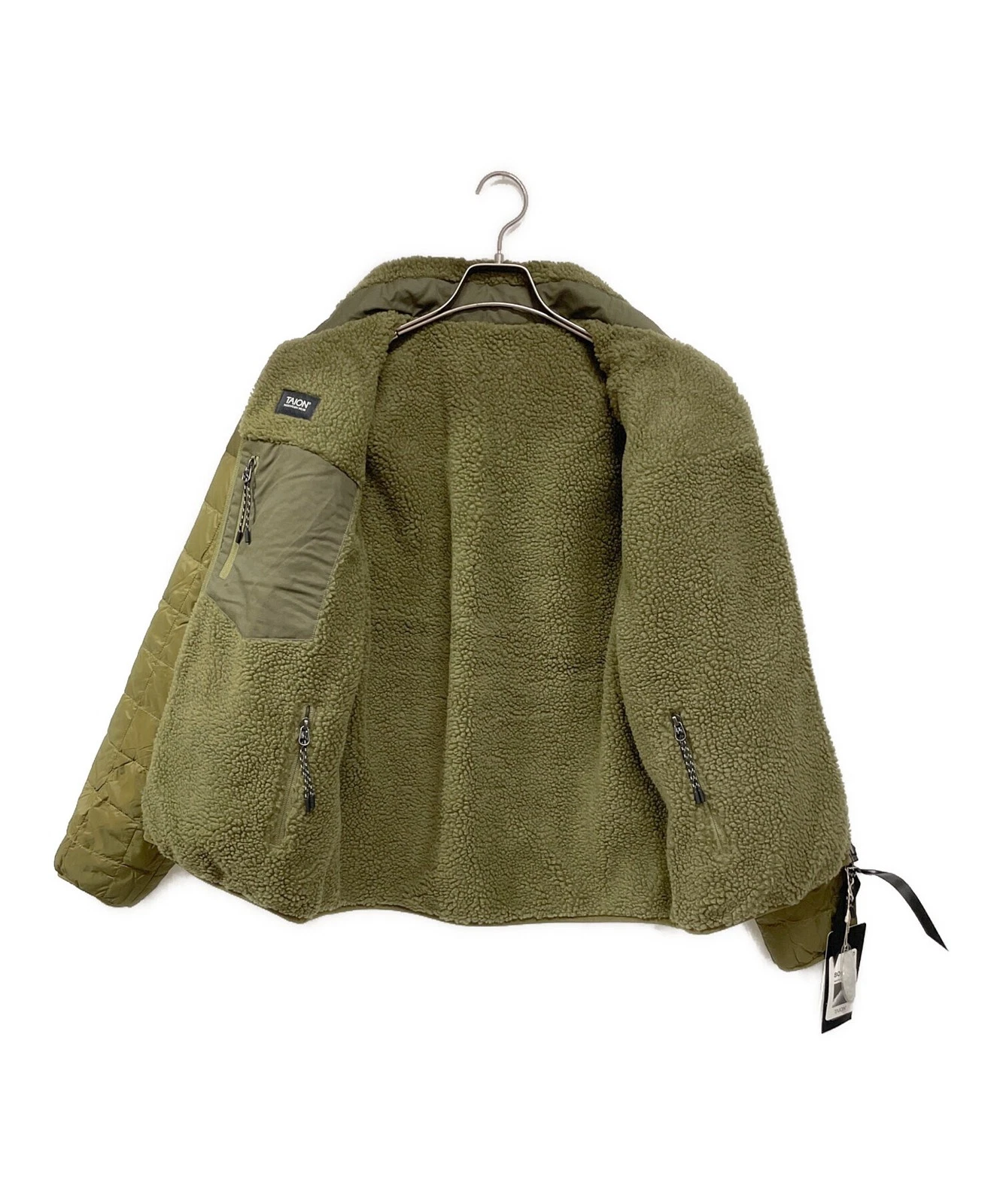 TAION Mountain Reversible Down Boa Jacket Men's Size M Olive New image 3