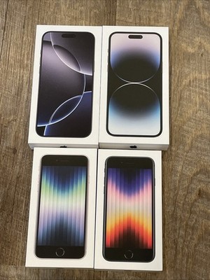 Apple iPhone 16 Pro Max, 14 Pro Max & 2 SE Empty BOXES ONLY No Phone *Lot of 4*