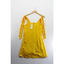 NWT Topshop yellow tie strap tank top dress womens 6 cottagecore ethereal chic