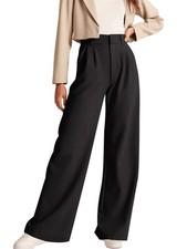 High Waisted Work Pants for Women Straight Leg Office Dress Pants Business Ca...