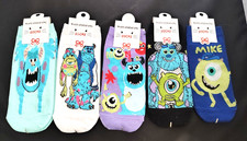 Disney Socks Monsters Inc Lot Of 5 Brand New