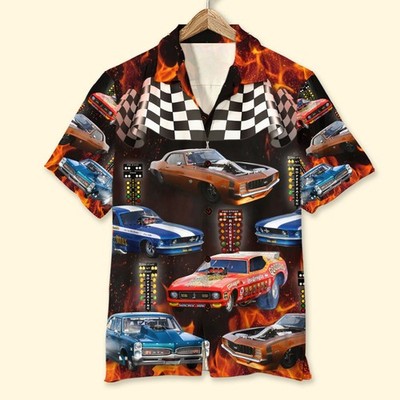 Weekend Forecast Drag Racing With A Chance Of Drinking Custom Photo Hawaiian Shi