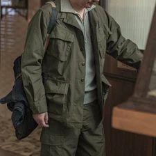 US Army 5th Model Tropical Jungle Fatigue Jacket Non Stock Mfg. Co. M