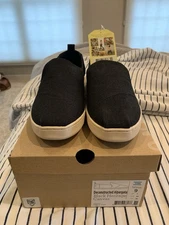 Tom’s Deconstructed Alpargata Black Heritage Canvas Size 9 Women’s New In Box