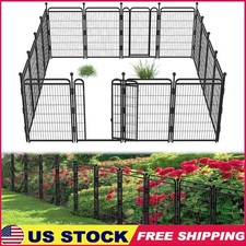 No-Dig Dog Fence Metal Panels Easy Assembly Gravity-Locked Gate Heavy Duty New