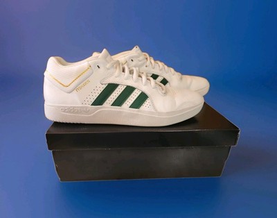 ADIDAS TYSHAWN WHITE/DARK GREEN MENS SKATE SHOE Size 13 