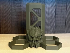 Predator Rifle Stand OD Green 3D Printed Front Toward Enemy Display Mount