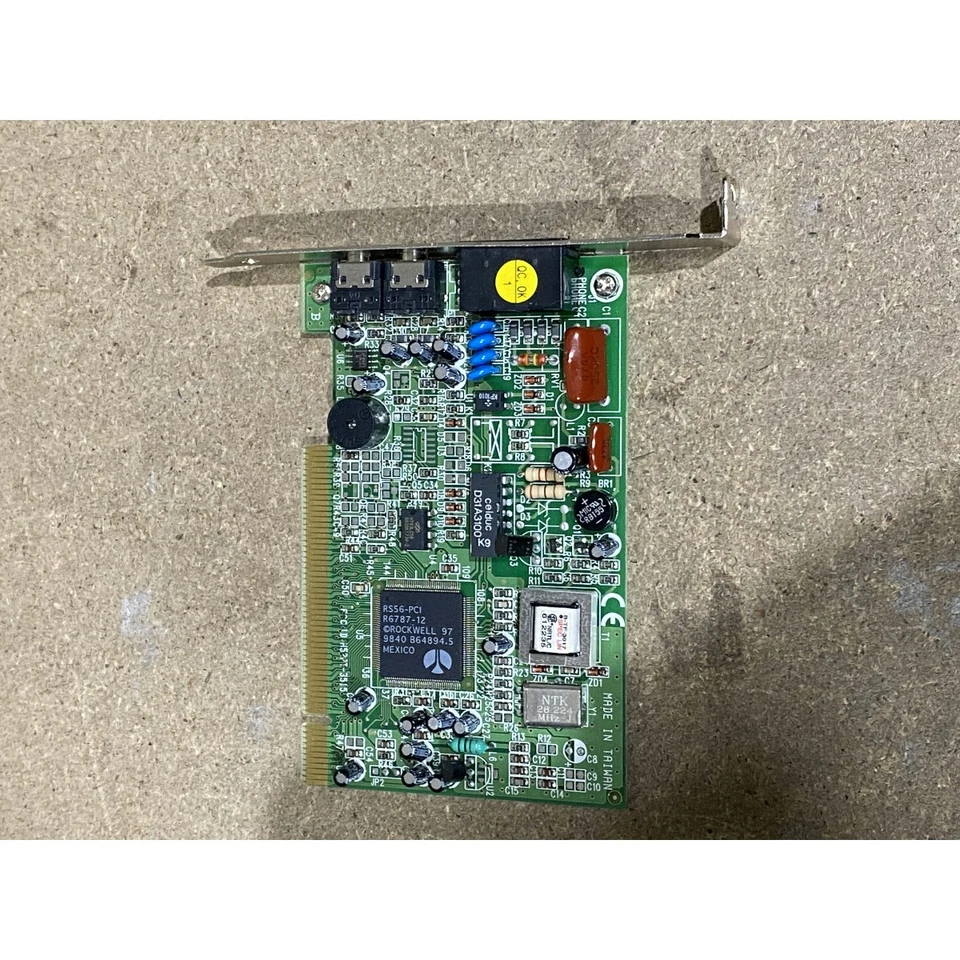 Rockwell RS56-PCI R6787-12 High Speed 56K Internal Voice/Fax PCI Modem Card - Image 3 of 4