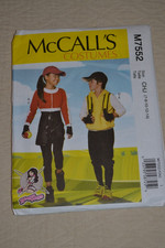 McCalls M7552 sewing pattern, boys girls Halloween costume, child size 7-14