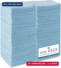 100 Pack of Microfiber Cleaning Cloth, Bulk Microfiber Towel for Home,