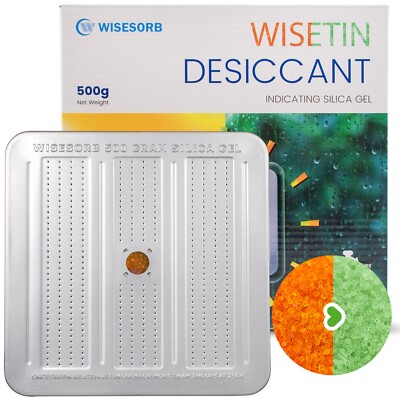 1P 500g Silica Gel Desiccant Canisters, Rechargeable Gun Safe Dehumidifier